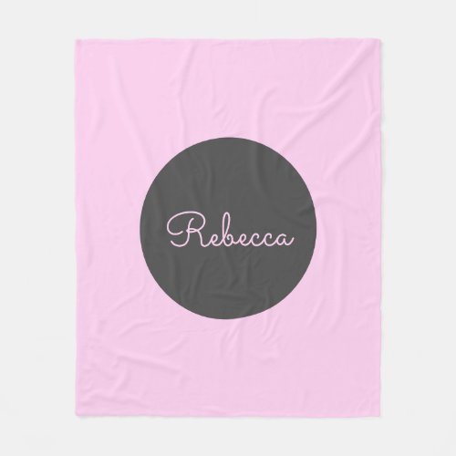Cool Editable Pink Retro_Modern Script Design Fleece Blanket
