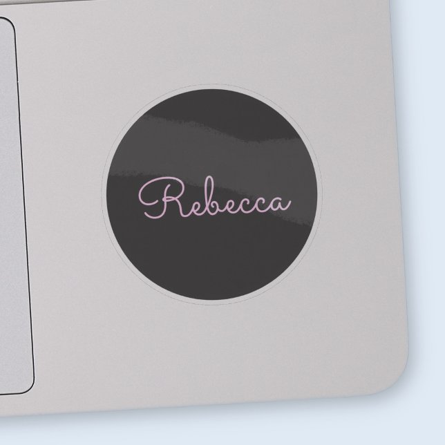 Cool Editable Pink Retro-Modern Script Design Sticker (Creator Uploaded)