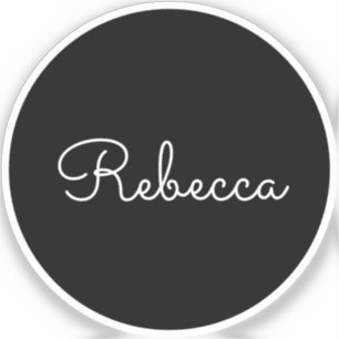 Cool Editable Script Retro-Modern Transparent Sticker