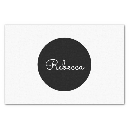 Cool Editable White Script Retro_Modern Design Tissue Paper