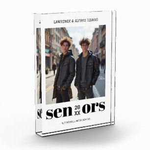 Cool Editorial Style Seniors Grad Photo TMF26 Block