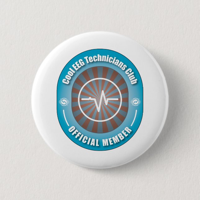 Cool EEG Technicians Club Button (Front)