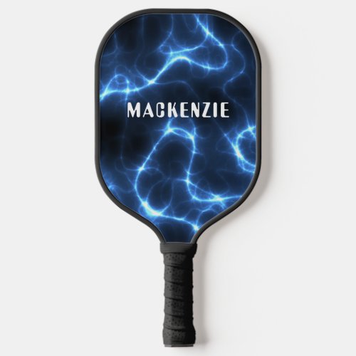 Cool Electric Blue Personalized Pickleball Paddle