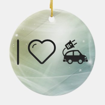 Cool Electric Cars Ceramic Ornament by iLoveSuperStore at Zazzle