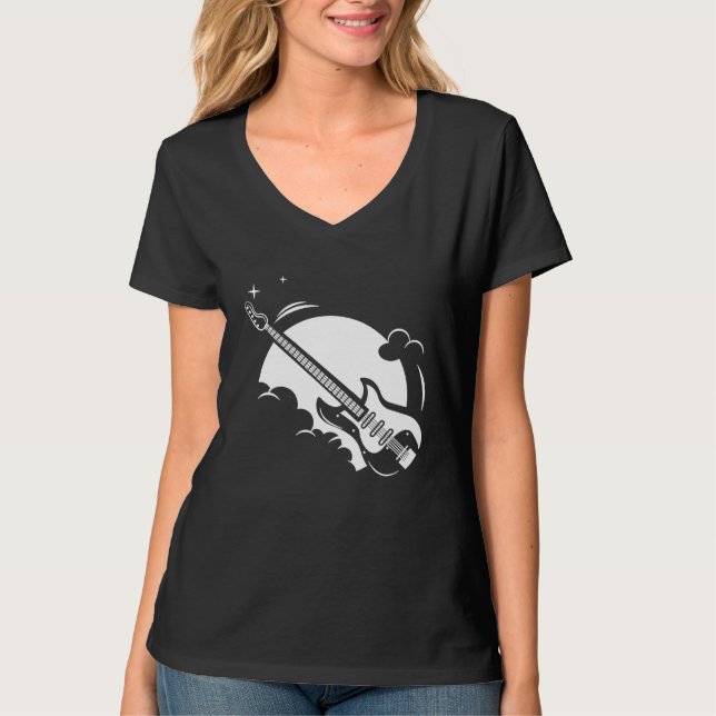 Cool Electric Guitar Music Guitars Guitarist T-Shirt (Front)