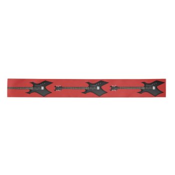 Cool Electric Guitar Satin Ribbon by BarbeeAnne at Zazzle