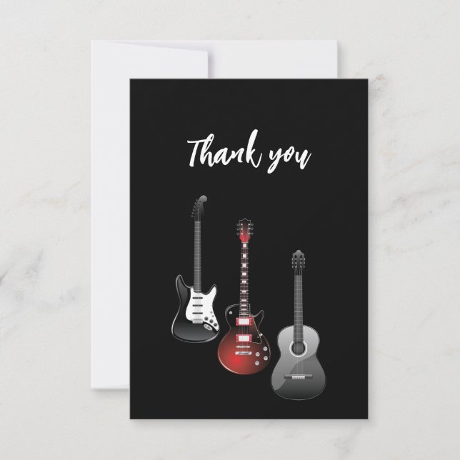 Cool Electric Guitars for Music Thank You (Front)