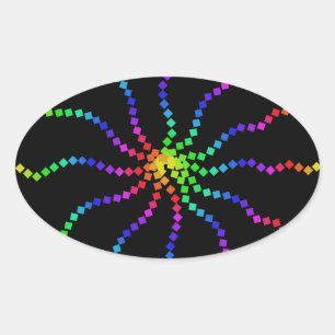 Cool Electric Rainbow Colorful Pop Art Stickers