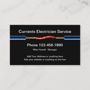 Cool Electric Spark Wire Electrician Business Card