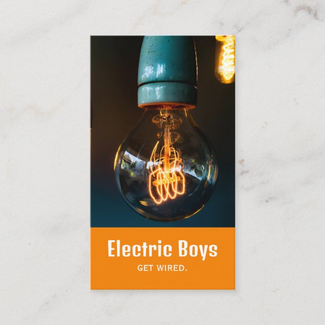 Cool Electrician Business Card (Front)