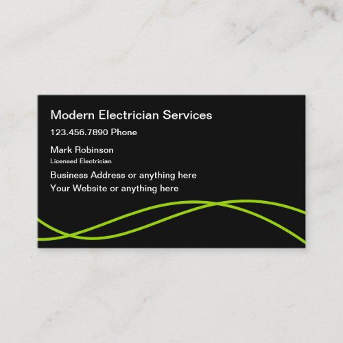 Cool Electrician Business Cards