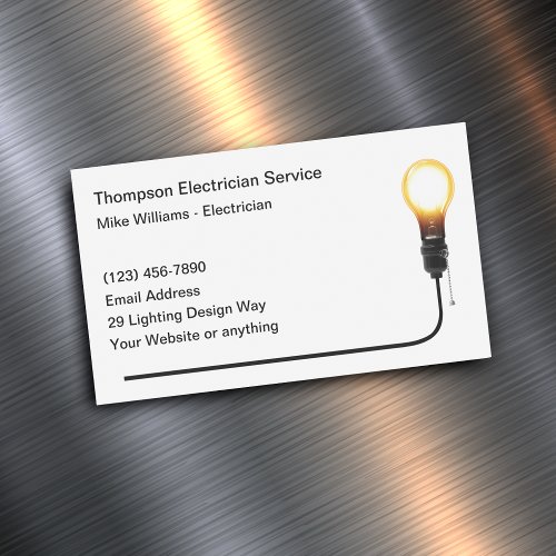 Cool Electrician Editable Business Card Design