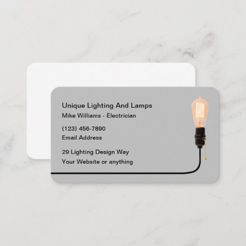 Cool Electrician Editable Business Cards Design