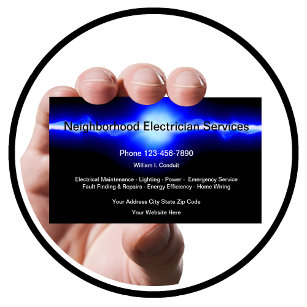 Cool Electrician Electrical Current Business Card