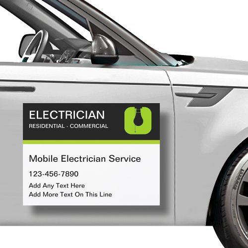 Cool Electrician Magnetic Car Signs