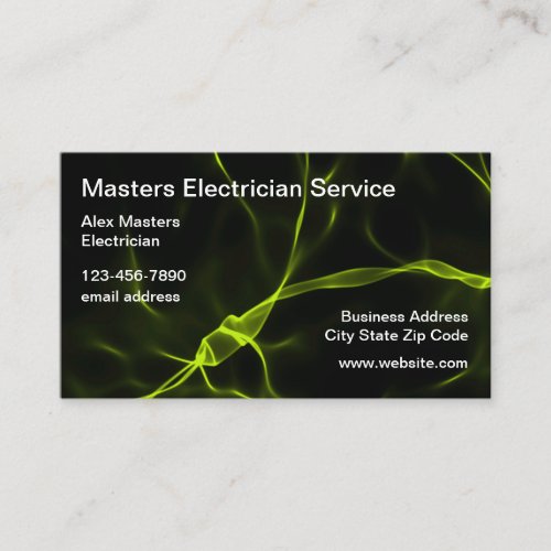 Cool Electrician Unique Business Cards
