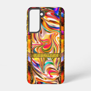 Cool Elegance Swirly Colors Samsung Galaxy S21 Case
