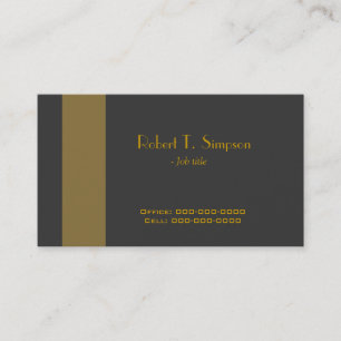 Cool, elegant, black business card