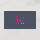 Cool Elegant Blue Pink White Hair Stylist Business Card (Front)