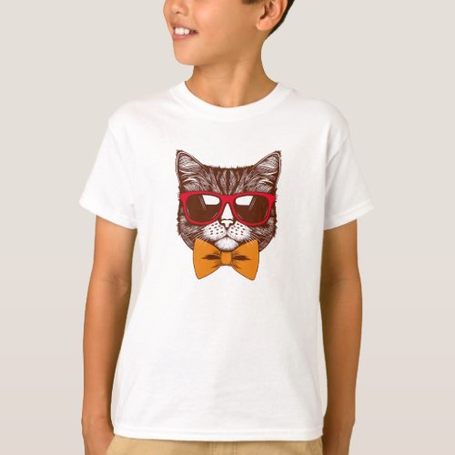 Cool elegant cat T_Shirt
