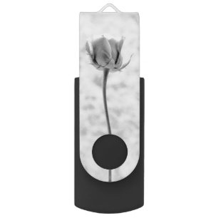 Cool Elegant Classic Rose Photograph Flash Drive