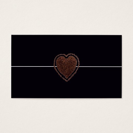 Customizable Cool Elegant Coffee Heart Modern Black and White Business Card