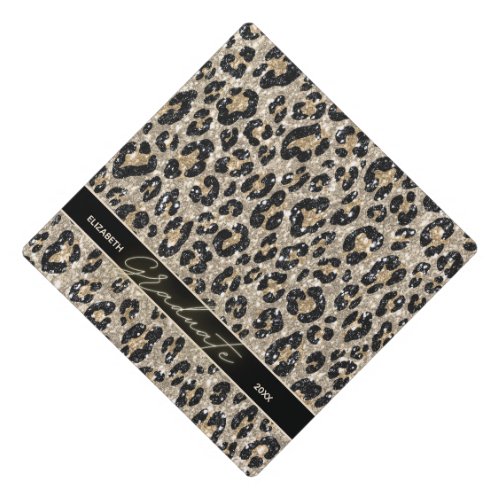 Cool Elegant Gold Glitter Leopard Print 