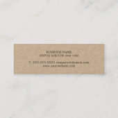 Cool Elegant Kraft Paper Handwriting Consultant Mini Business Card (Back)