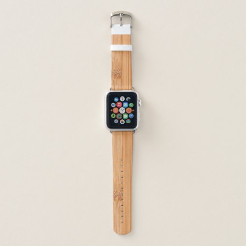 Cool elegant light brown bamboo wood print apple watch band