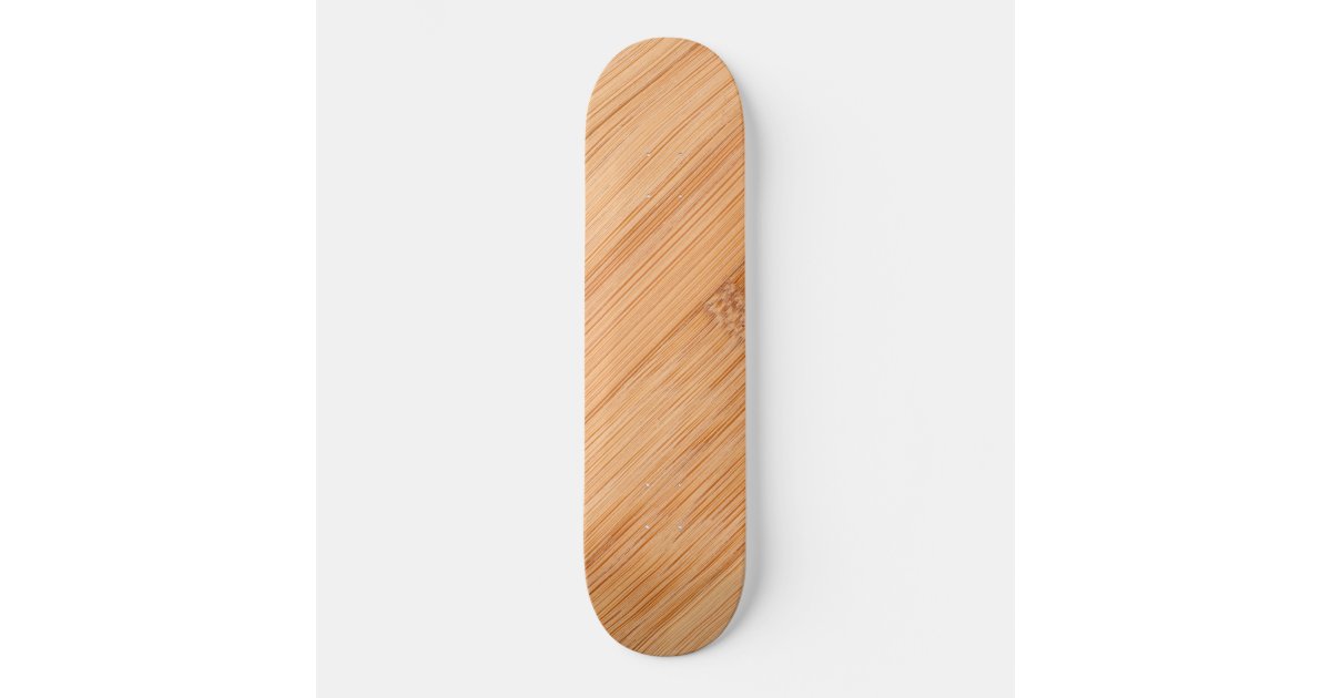 Cool elegant light brown bamboo wood print deck | Zazzle