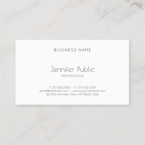 Cool Elegant Simple Design Modern Professional Business Card