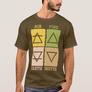 Cool Elements Earth Wind Fire Water Alchemists gif T-Shirt