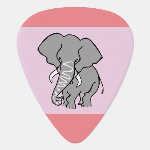 Cool ELEPHANT_ Endangered animal _ wildlife _ Pink Guitar Pick