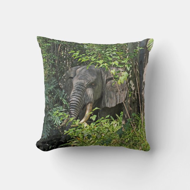 Cool Elephant Pillow! Throw Pillow (Front)