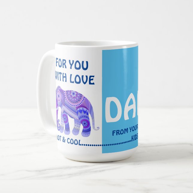 COOL ELEPHANT TO DAD -  COFFEE MUG (Front Left)
