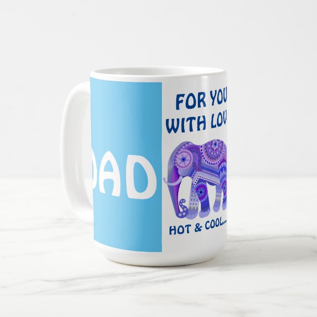 COOL ELEPHANT TO DAD -  COFFEE MUG (Front Left)