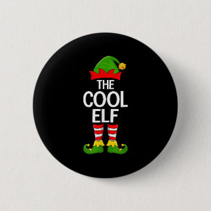 Cool Elf Xmas Matching Family Elf Squad Christmas  Button