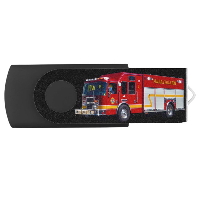 Cool Emergency Vehicle Fire Engine Fire-truck Flash Drive (Front)
