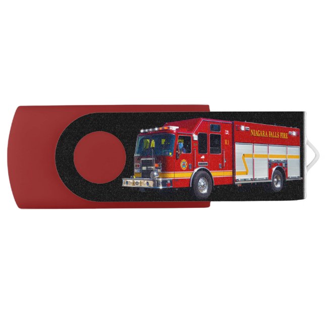 Cool Emergency Vehicle Fire Engine Fire-truck Flash Drive (Front)