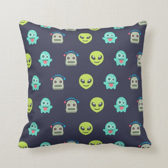 alien emoji pillow