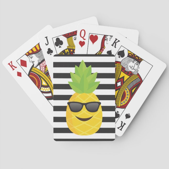 cool emoji pineapple poker cards (Back)