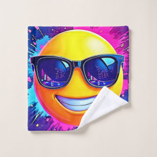 Cool 😎 Emoji Splash Fun Bath Towel Set