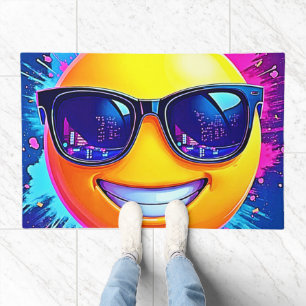 Cool 😎 Emoji Splash Fun Doormat