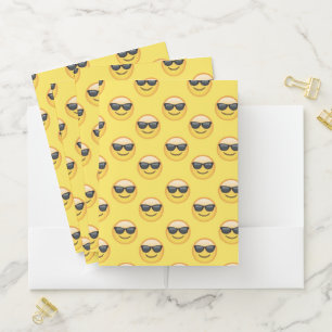 Cool Emojis With Sunglasses Pocket Folder