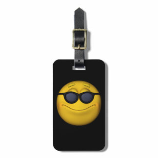 Cool Emoticon With Sunglasses Luggage Tag