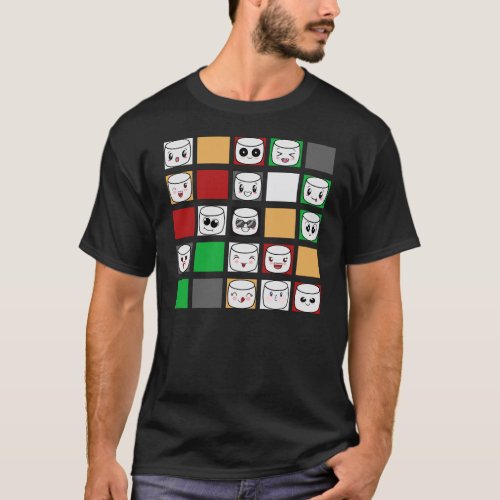 cool emoticons marshmallows in a box T_Shirt