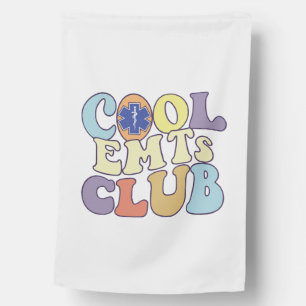 Cool Emts Club Emergency Medical Technician First House Flag