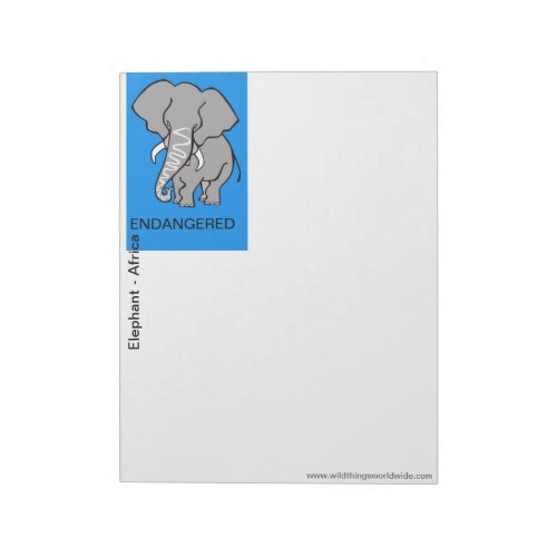 Cool Endangered ELEPHANT _ Conservation _notepad Notepad