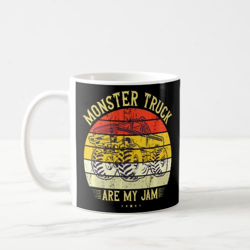 Cool Engines Monster Truck Are My Jam Retro  Coffee Mug