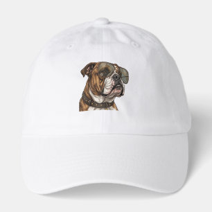 Cool English Bulldog in Aviator Sunglasses Hat